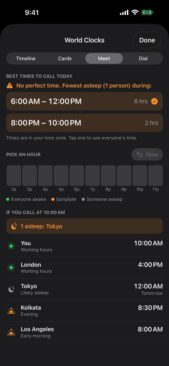 Meet view in dark mode